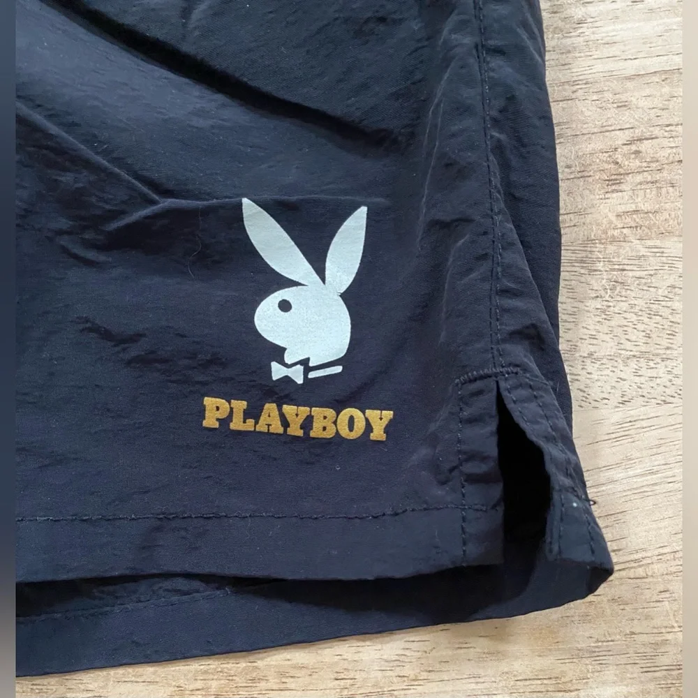 Playboy by PacSun Men’s Sz S Black Nylon‎ Swim Trunks